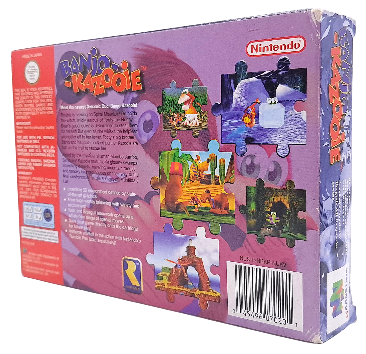 Banjo-Kazooie - Komplett i eske (CIB) - Nintendo 64 spill (N64)