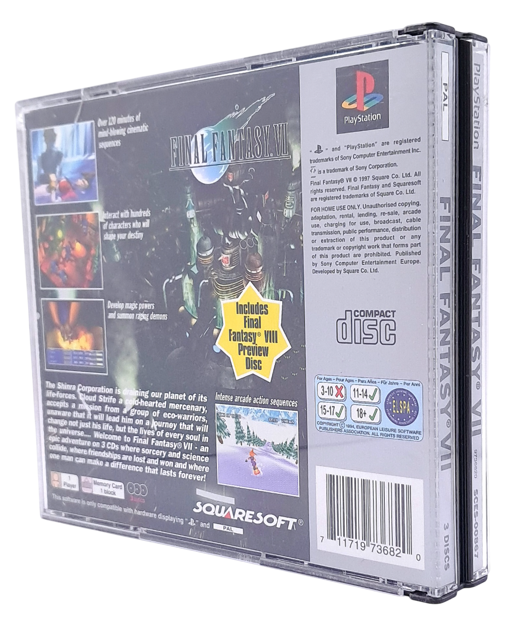 Final fantasy VII / 7 (platinum) - Playstation 1 spill (PS1)