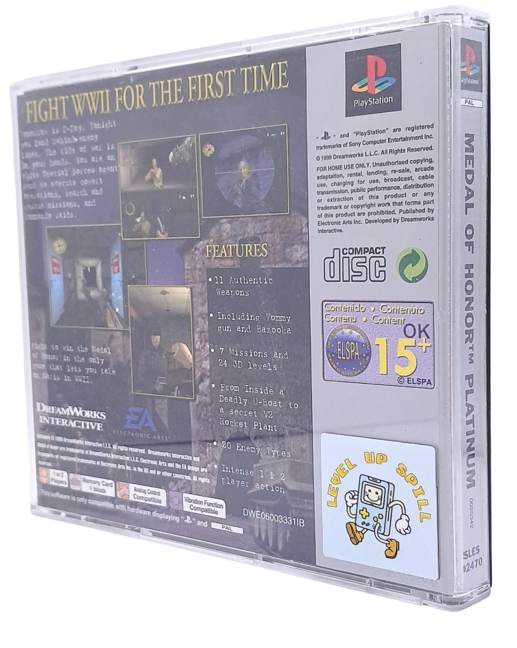 Medal of honor (platinum) - Playstation 1 spill (PS1)