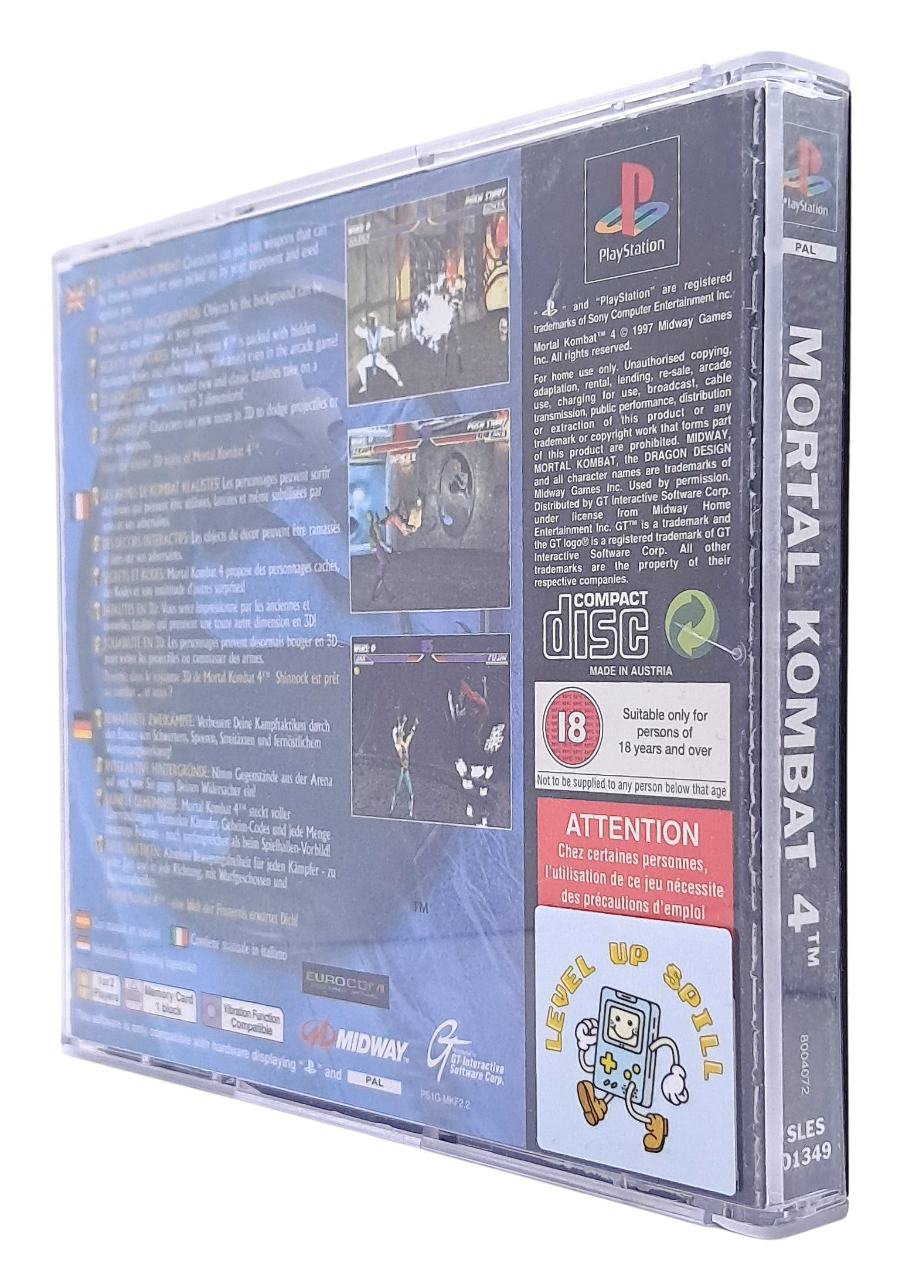 Mortal kombat 4 - Playstation 1 spill (PS1)