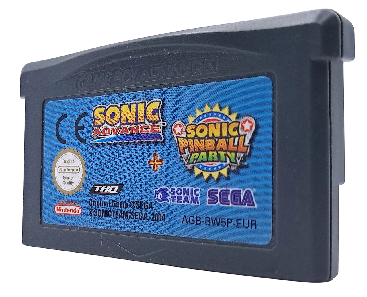Sonic advance + Sonic pinball party - Nintendo Gameboy advance spill (GBA)