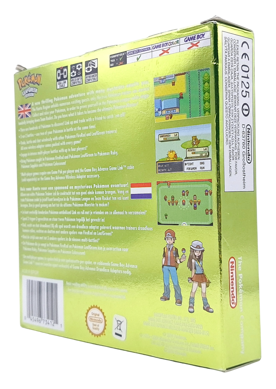 Pokemon Leafgreen (Komplett i eske - CIB) - Nintendo Gameboy advance spill (GBA) - Eksemplar 1