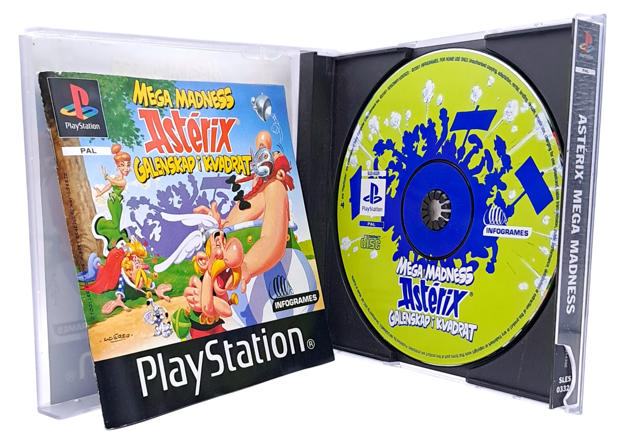 Mega madness Asterix - Galenskap i kvadrat - Playstation 1 spill (PS1)