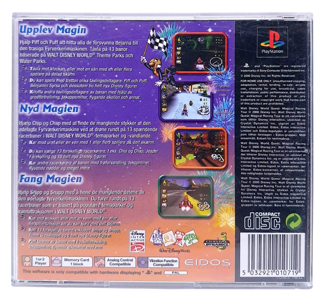 Walt disney world quest - Magical racing tour - Playstation 1 spill (PS1)