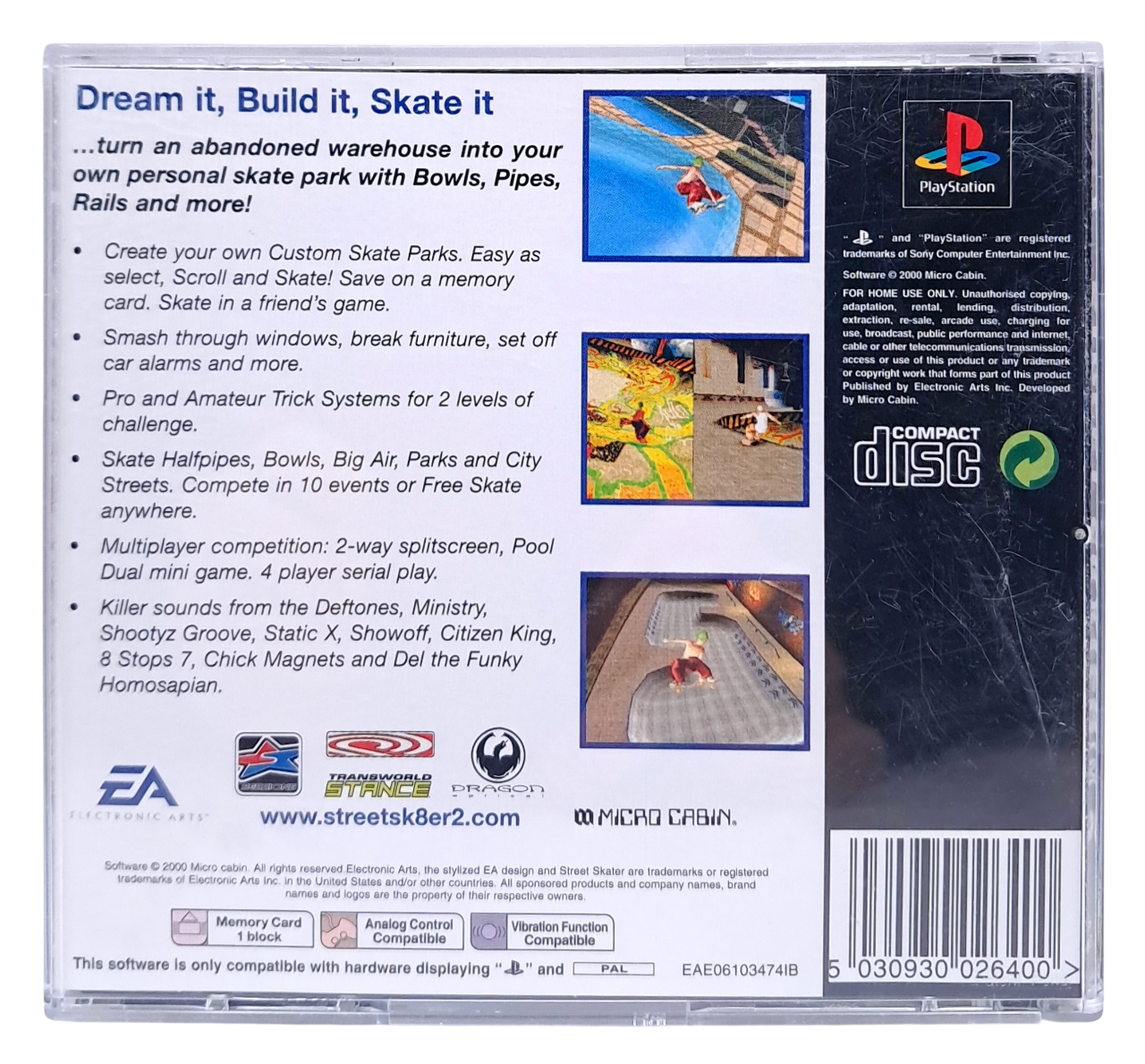 Street skater 2 (classics) - Playstation 1 spill (PS1)