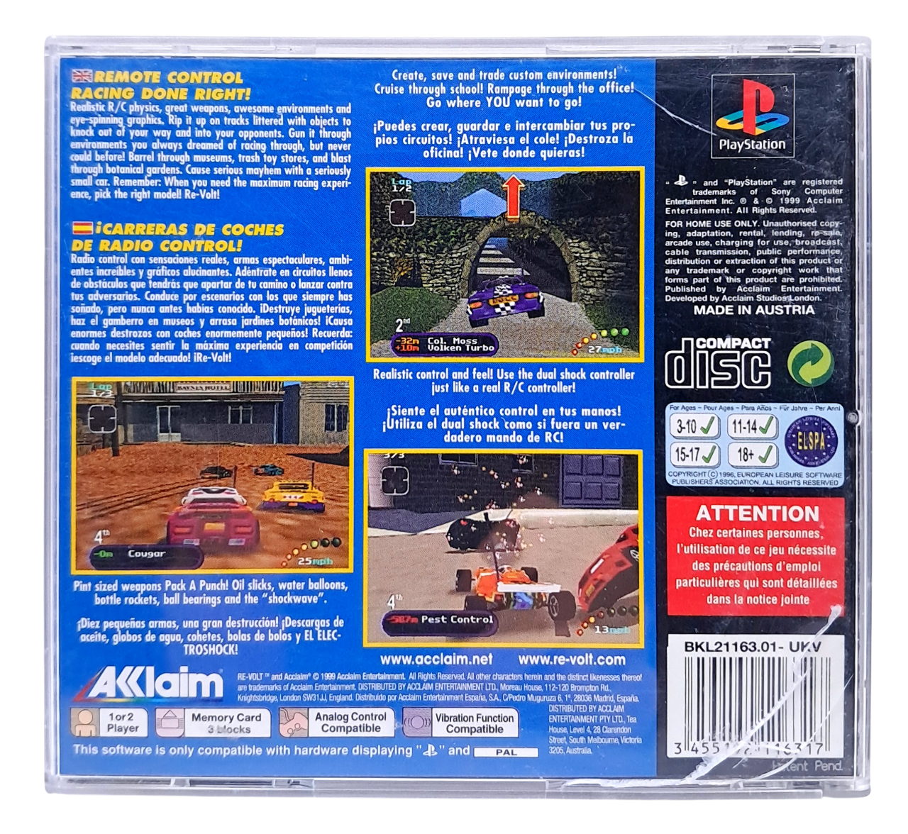 Gameplay-bilde fra Re-Volt - Playstation 1 spill (PS1)