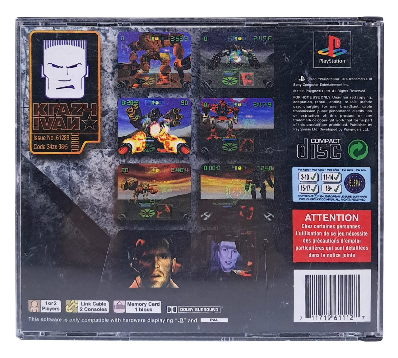 Krazy Ivan - Playstation 1 spill (PS1)