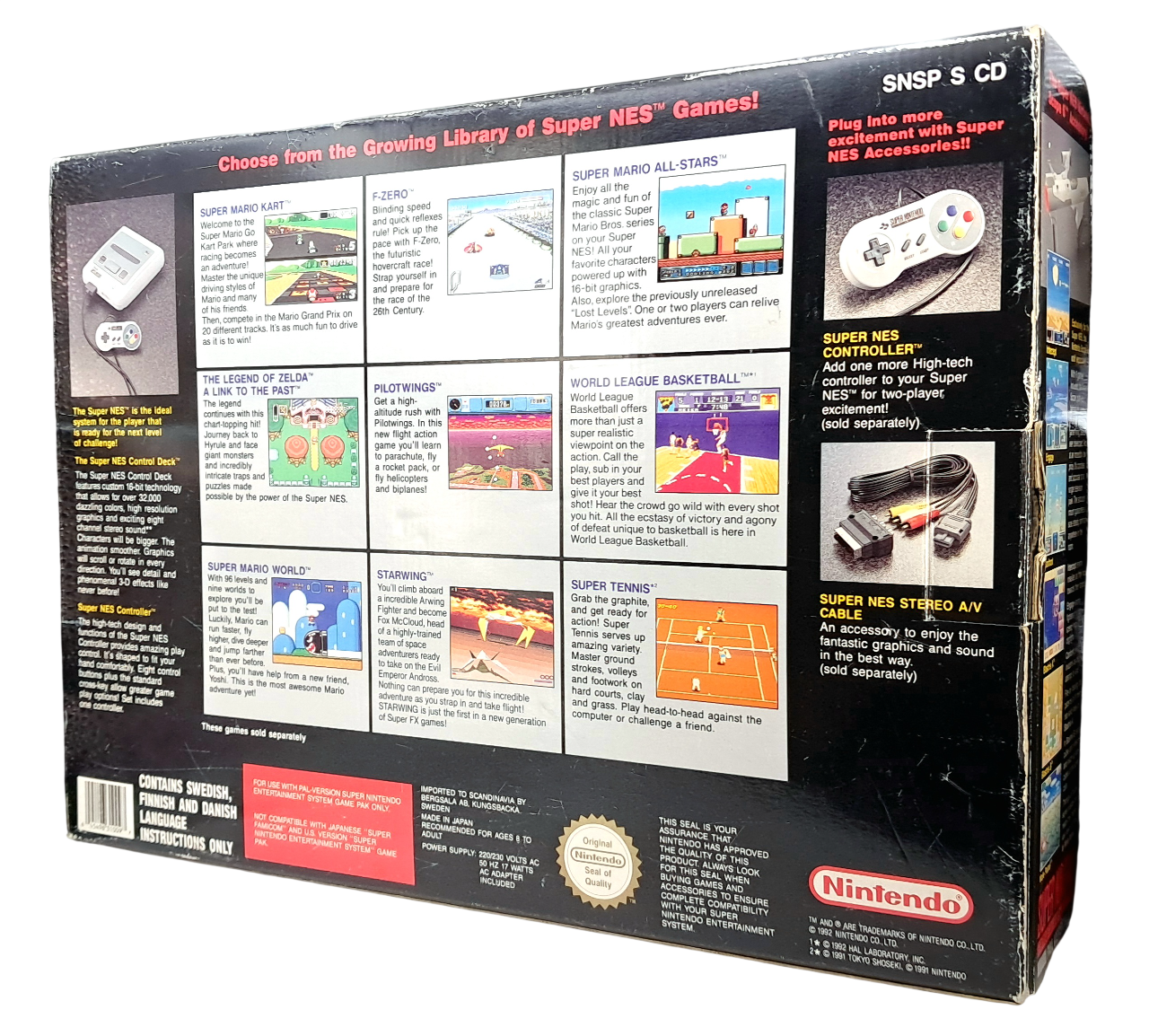 Super Nintendo Entertainment System (komplett i eske) - SNES konsoll