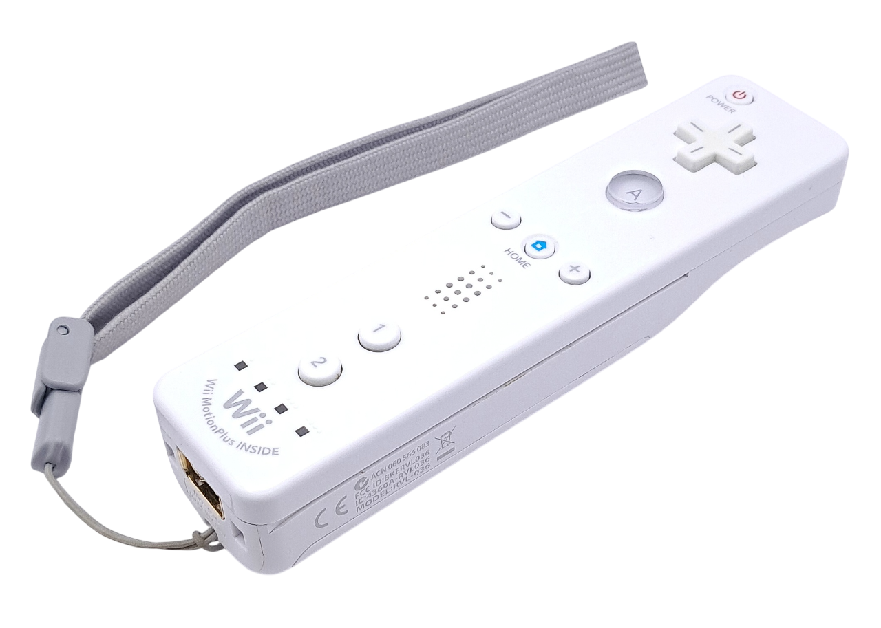 Gameplay-bilde fra Original hvit Nintendo Wii Motion plus kontroll - Nintendo wii tilbehør