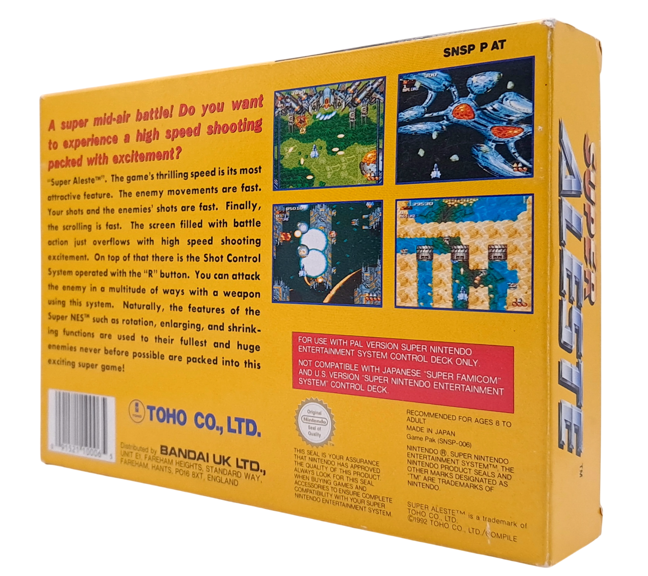 Super Aleste (Komplett i eske) - Super nintendo spill (snes)