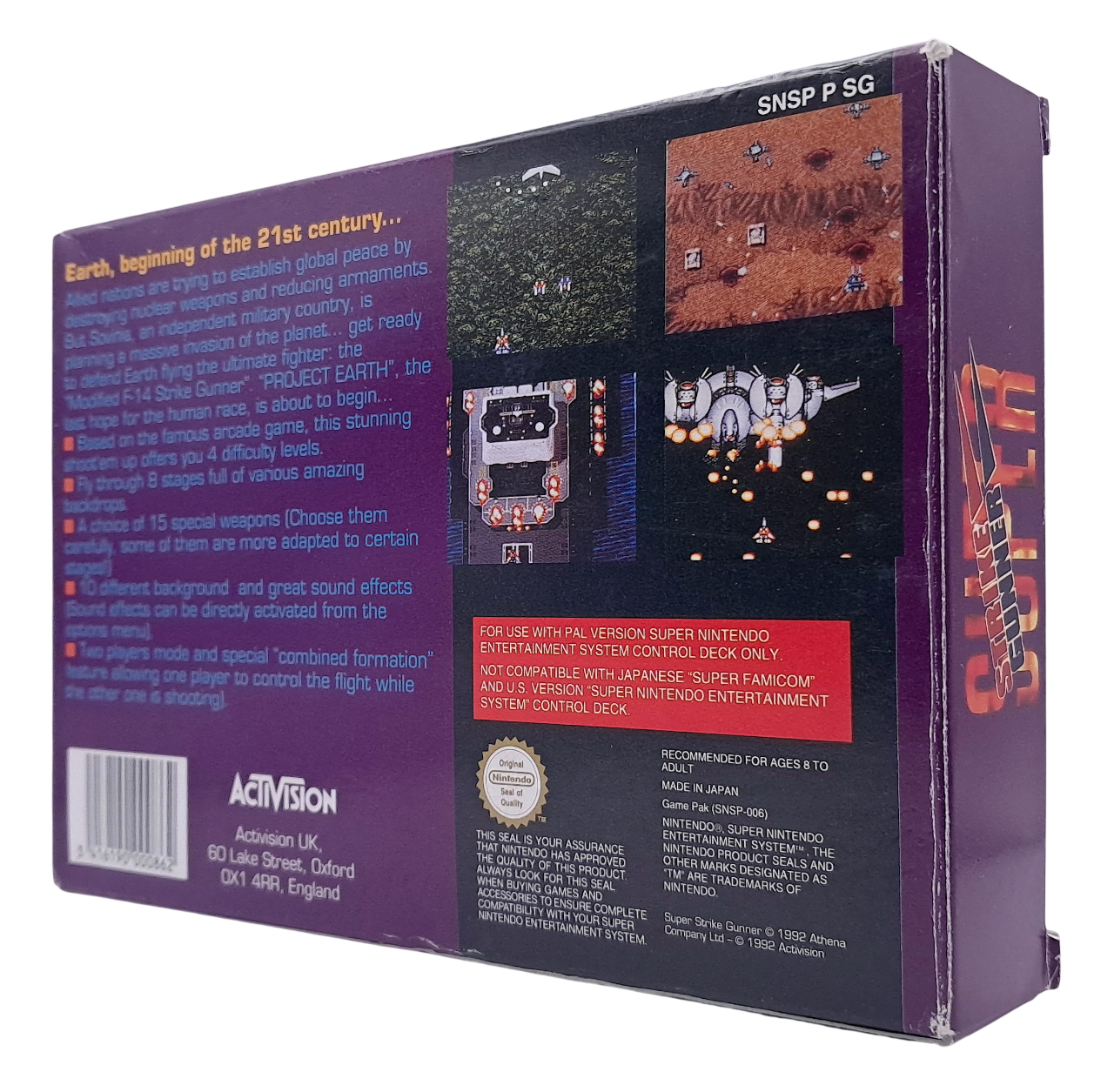 Super strike gunner (Komplett i eske) - Super nintendo spill (snes)