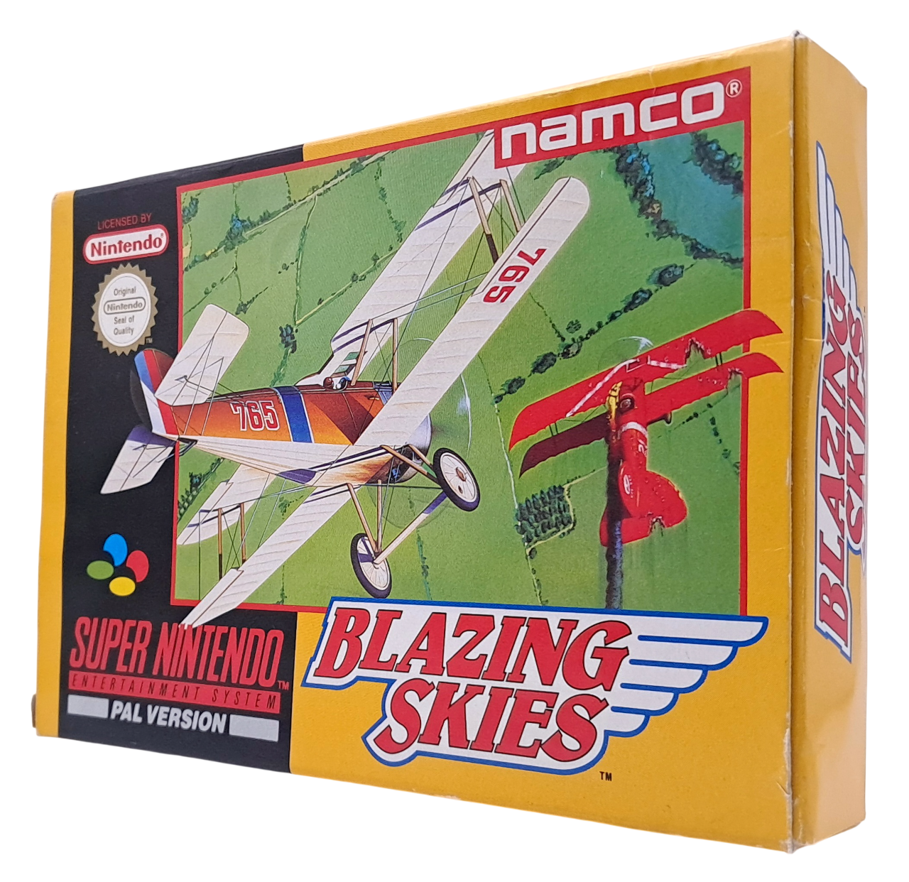 Blazing skies (Komplett i eske) - Super nintendo spill (snes)