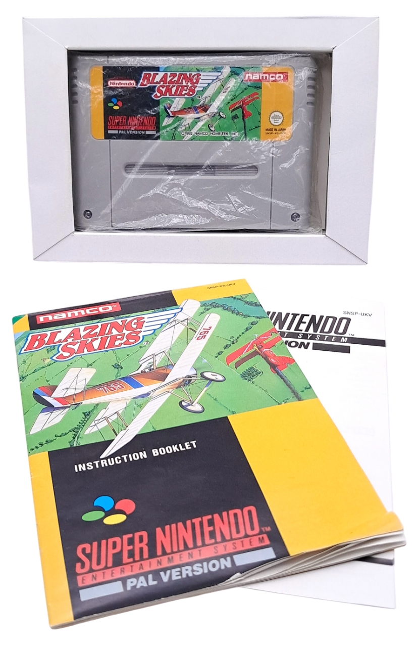 Blazing skies (Komplett i eske) - Super nintendo spill (snes)
