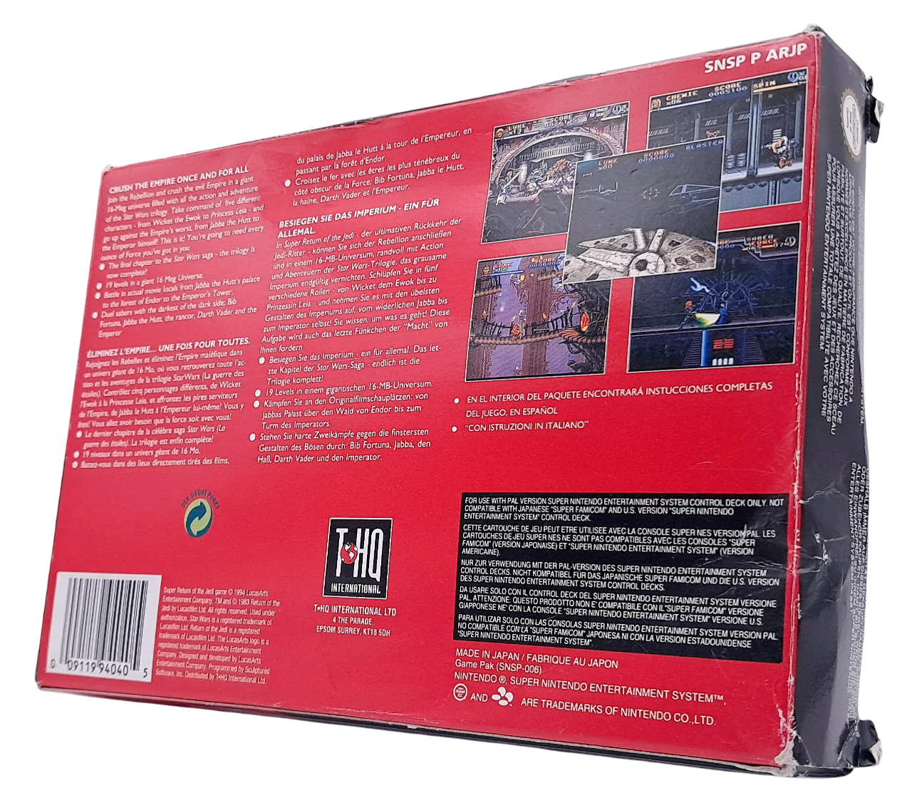 Super Star wars - Return of the Jedi (i eske) - Super nintendo spill (snes)