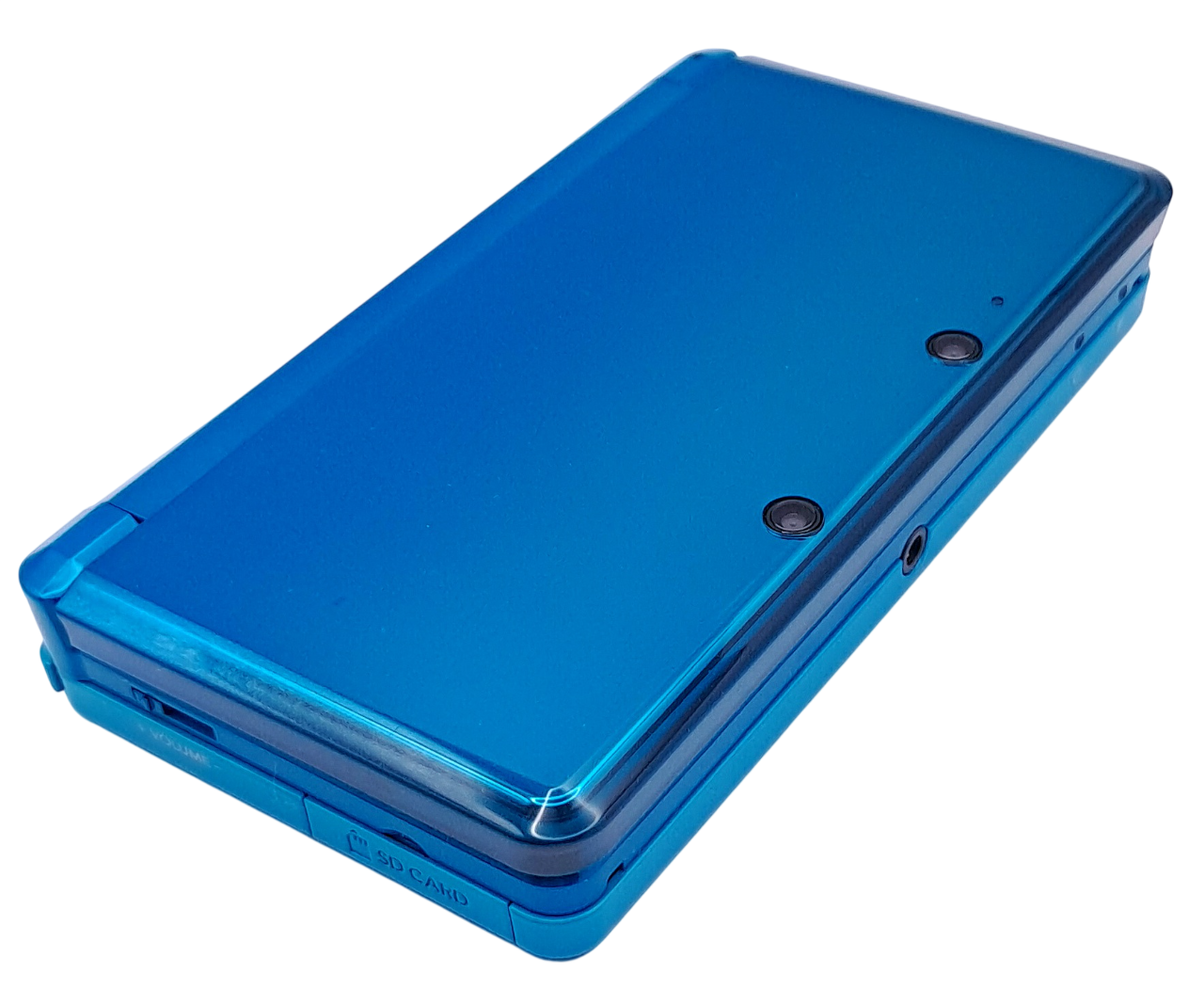 Blå Nintendo 3DS - Håndholdt konsoll med lader