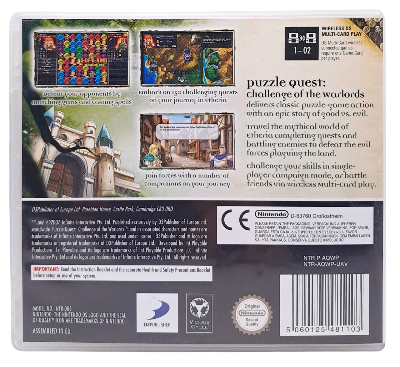 Puzzle quest - Challenge of the Warlords – Nintendo DS spill