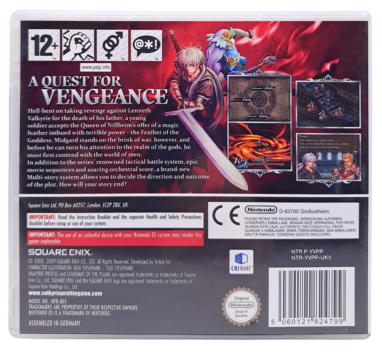 Gameplay-bilde fra Valkyrie profile - Covenant of the plume – Nintendo DS spill