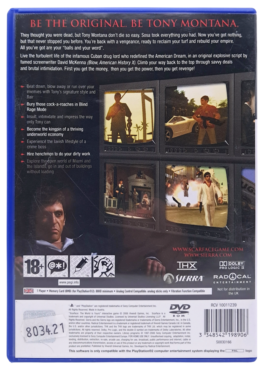 Scarface - The world is yours - Playstation 2 spill (PS2)