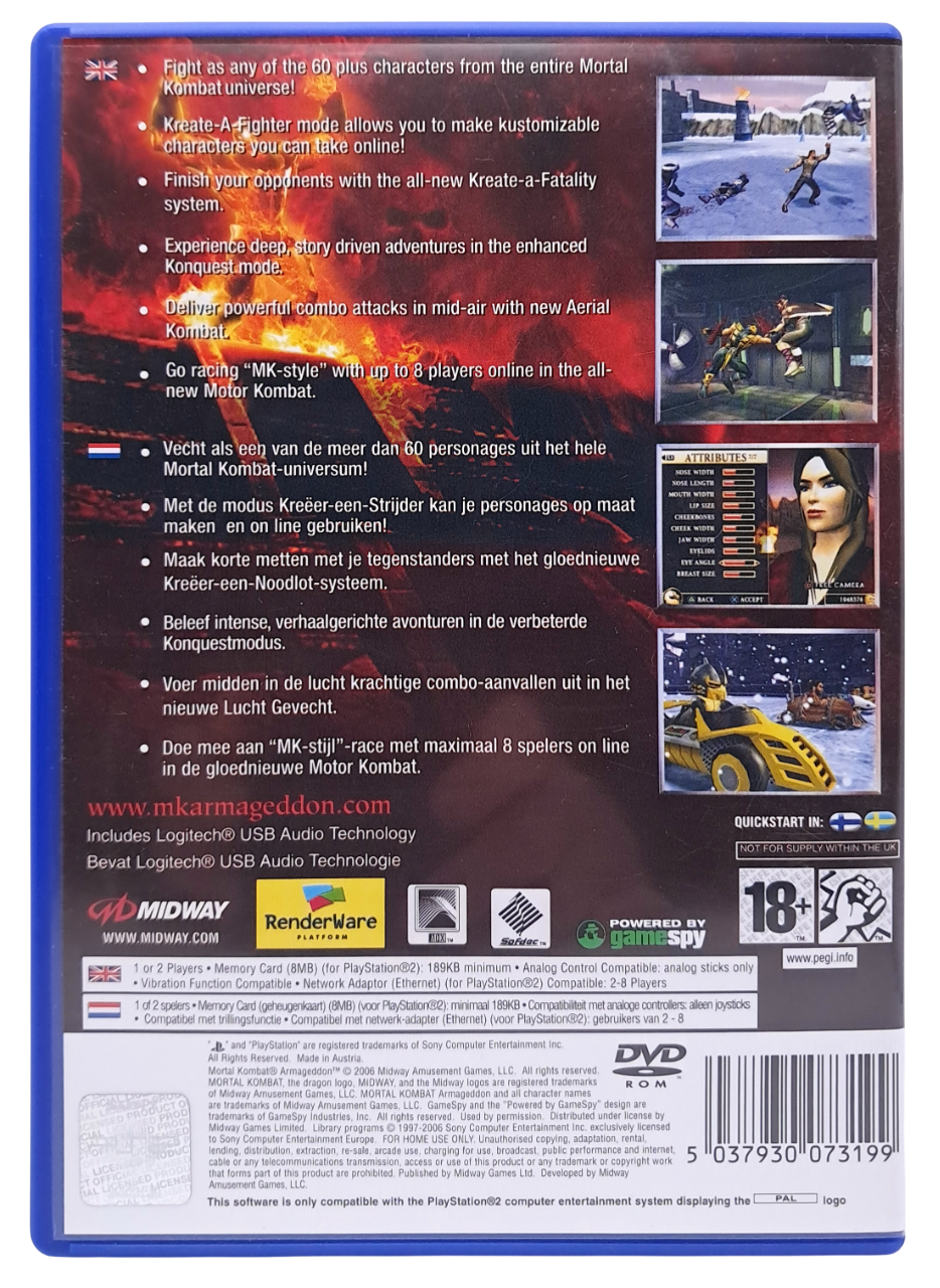 Gameplay-bilde fra Mortal kombat - Armageddon - Playstation 2 spill (PS2)