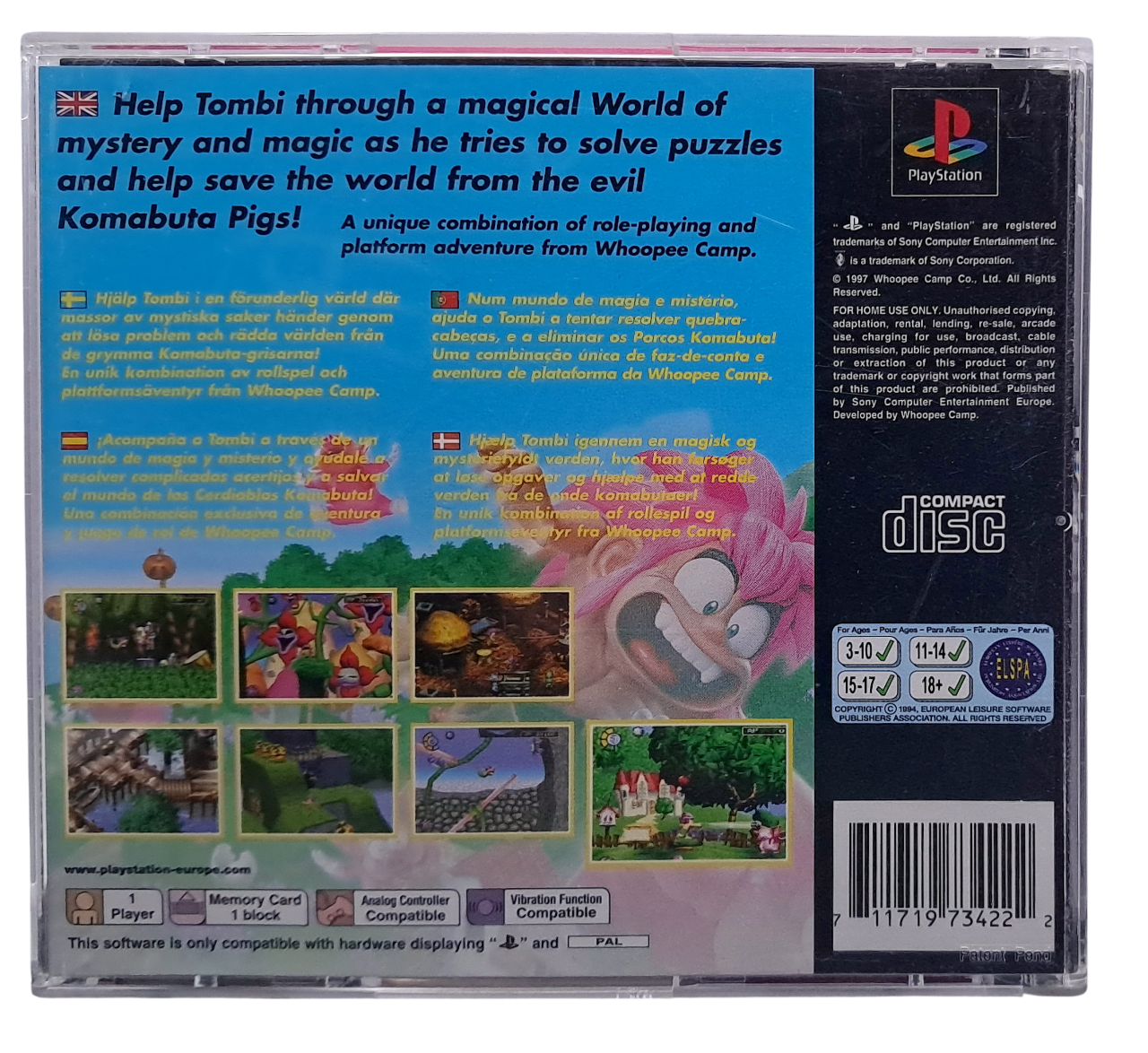 Gameplay-bilde fra Tombi! / Tomba! - Playstation 1 spill (PS1)