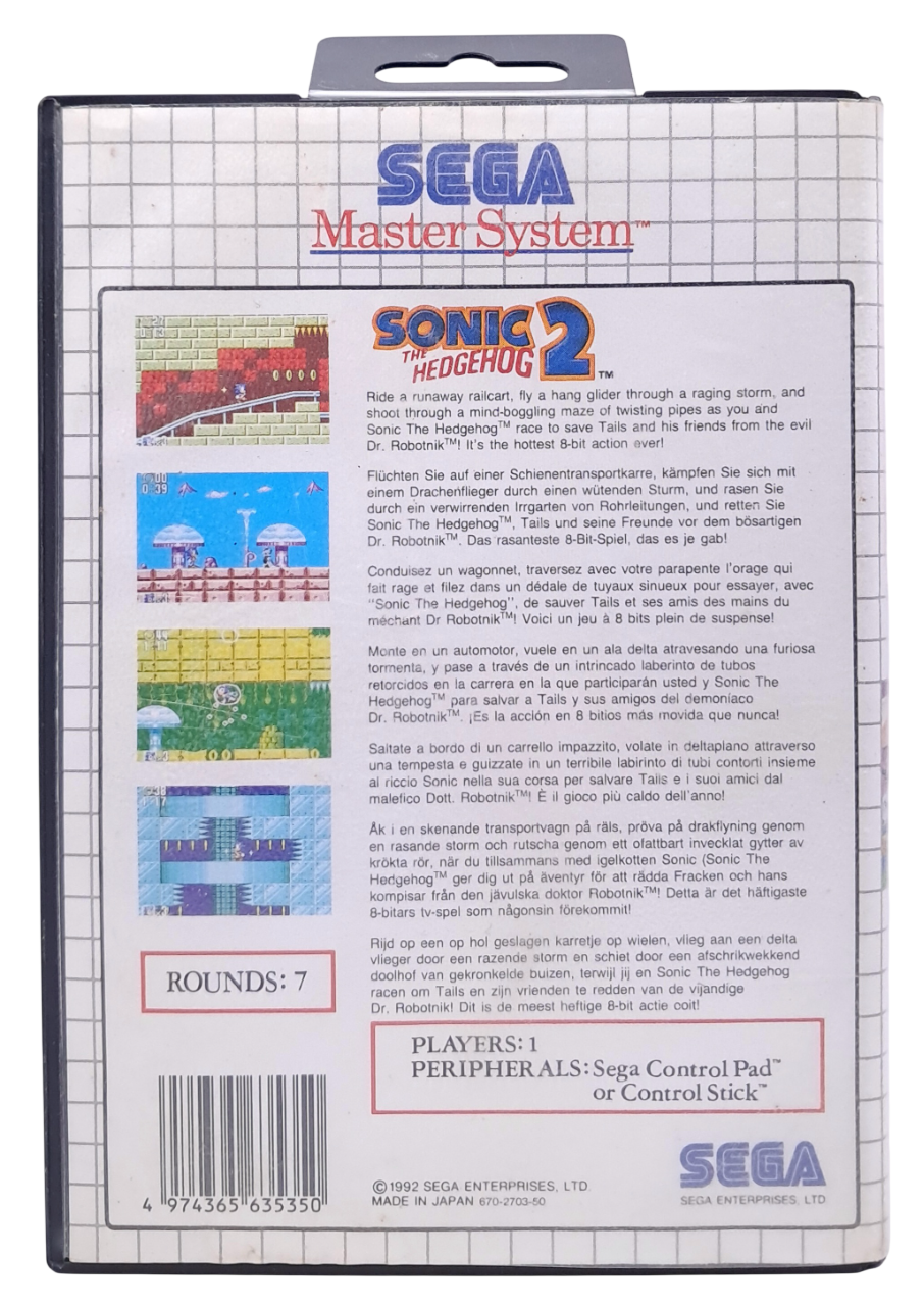 Gameplay-bilde fra Sonic the hedgehog 2 (i eske) - Sega master system spill
