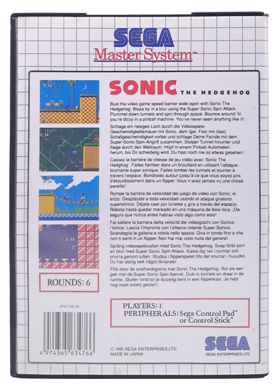 Gameplay-bilde fra Sonic the hedgehog (komplett i eske) - Sega master system spill