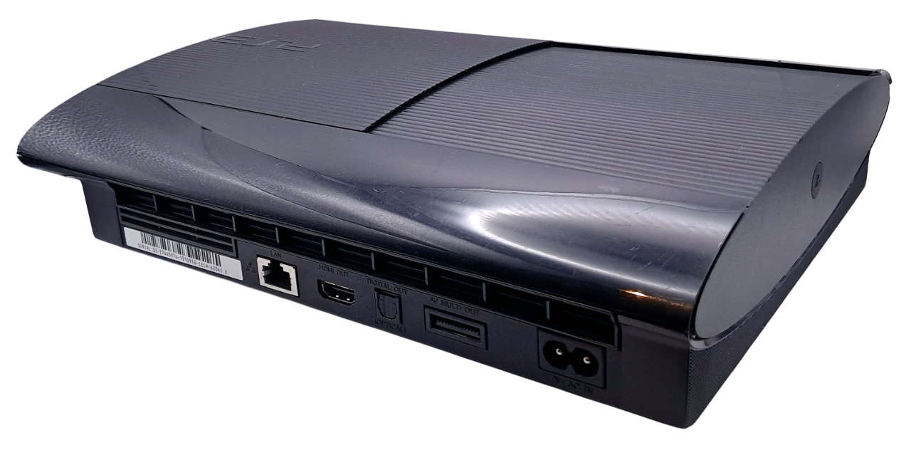 Original Svart Sony PlayStation 3 (i eske) superslim konsoll (500 GB)