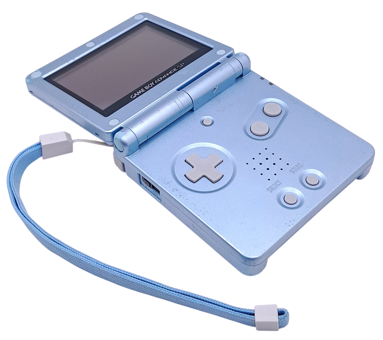 Original Nintendo Pearl blue GameBoy Advance SP AGS-001 med lader - Håndholdt konsoll  (GBA)