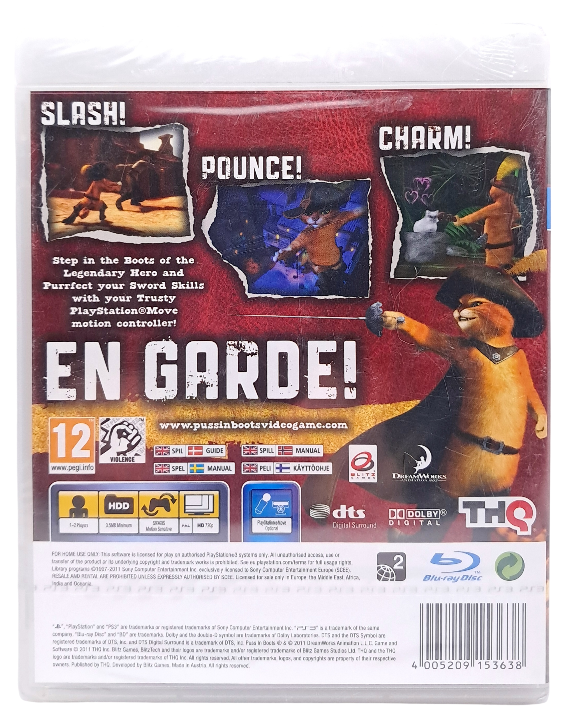 Puss in boots (forseglet) - playstation 3 spill (PS3)