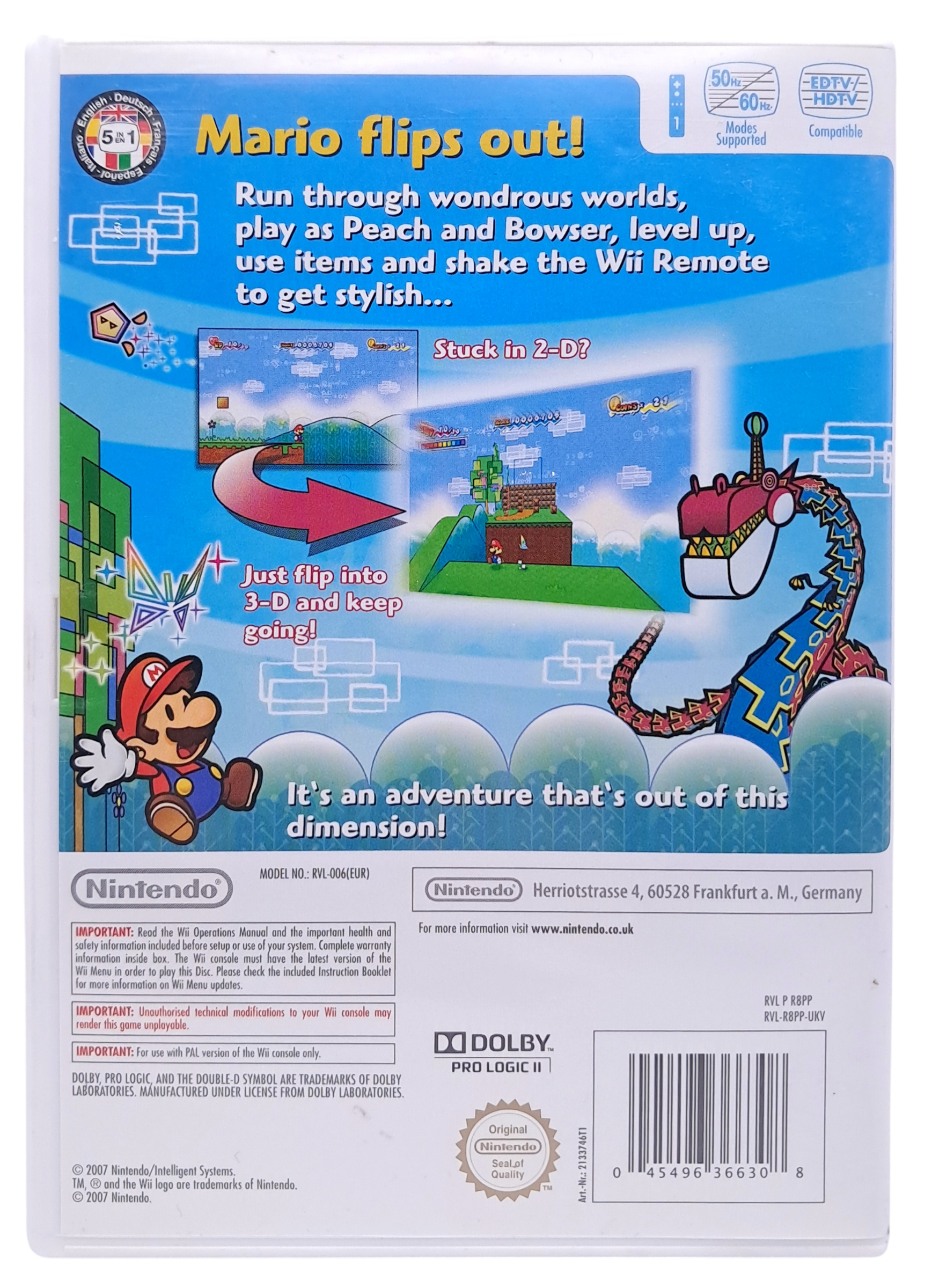 Super paper mario (nintendo selects) - Nintendo Wii spill