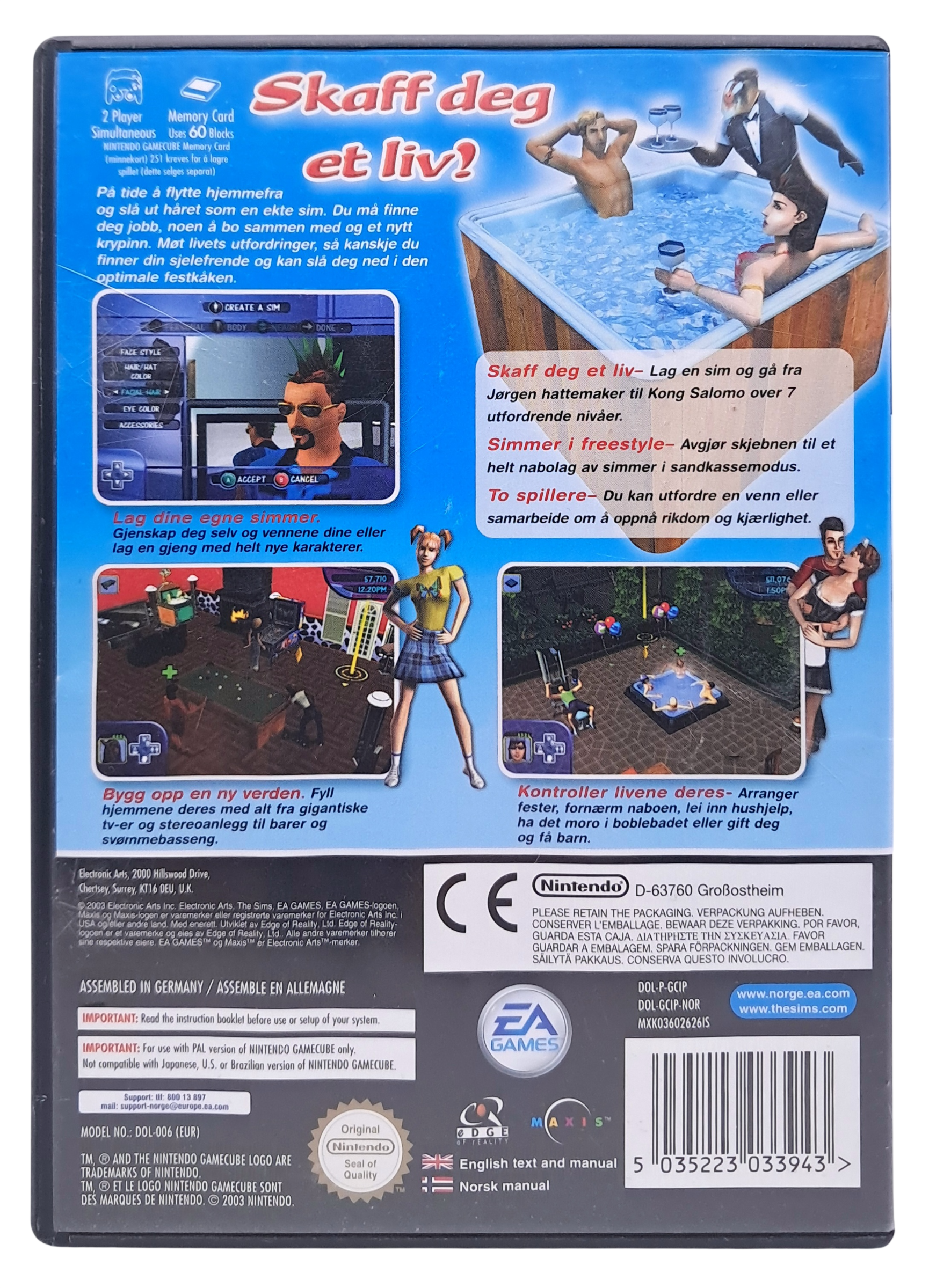 The sims  – Nintendo GameCube spill