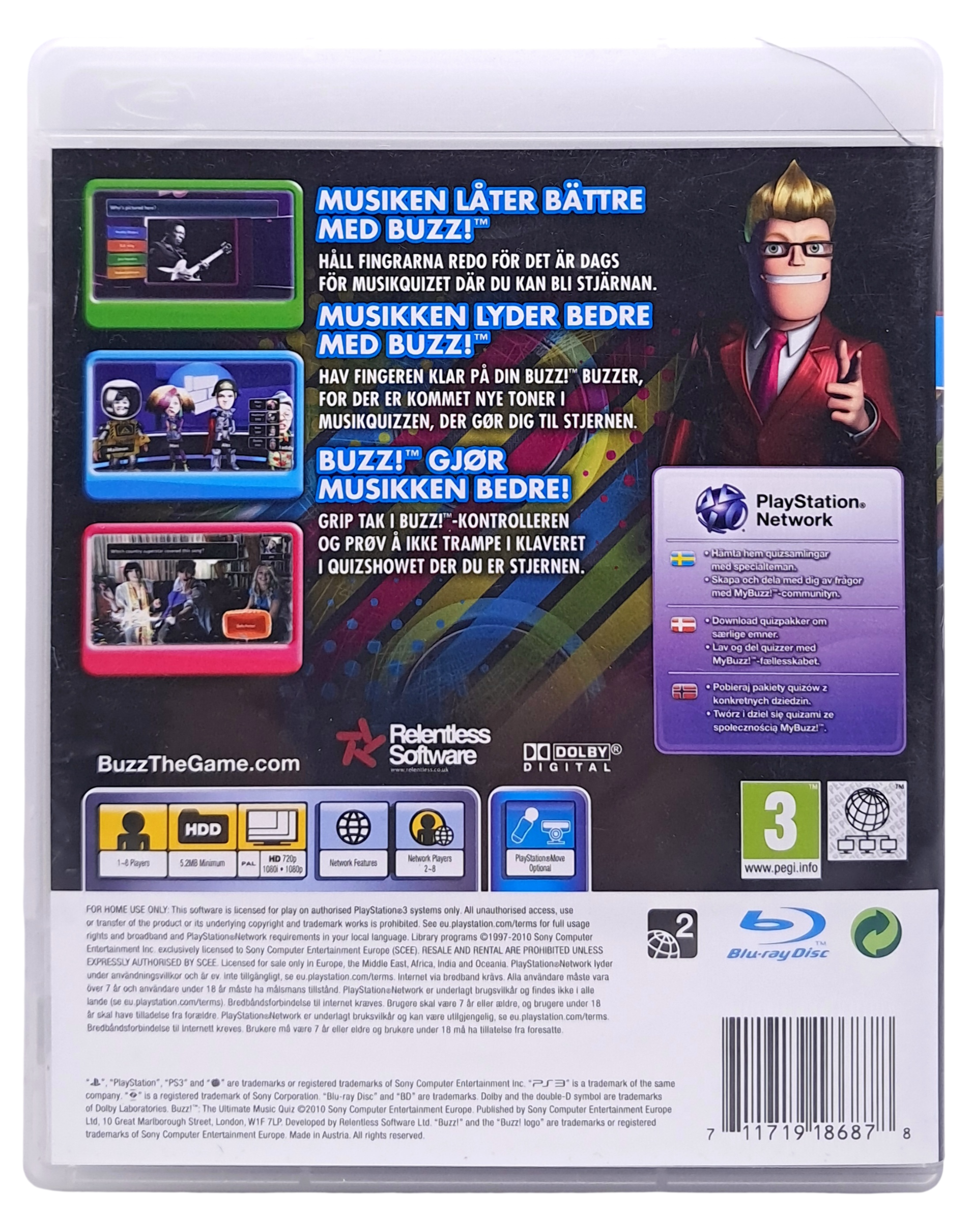 Buzz! The ultimate music quiz - Playstation 3 spill (ps3)