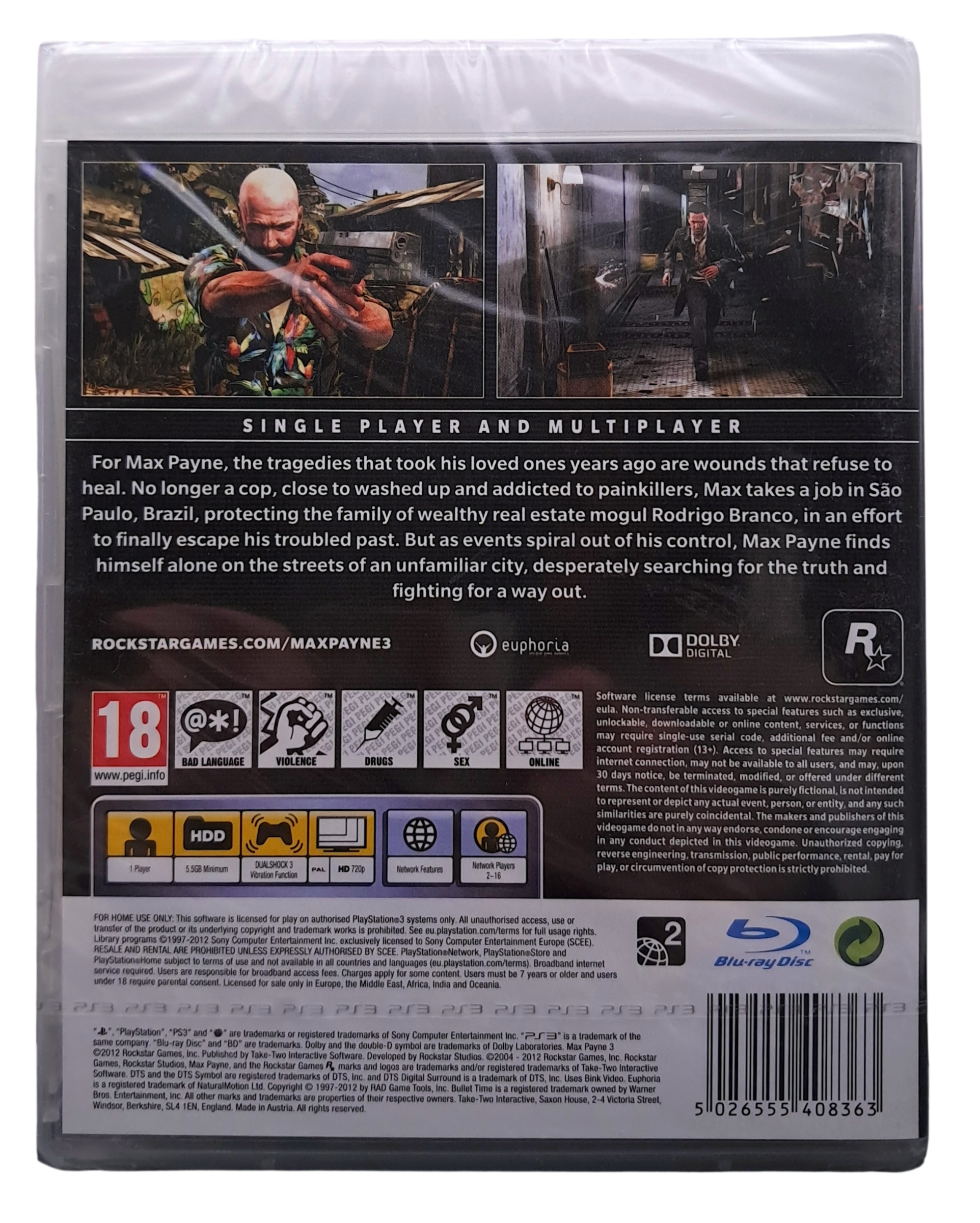 Max Payne 3 (nytt) - playstation 3 spill (PS3)