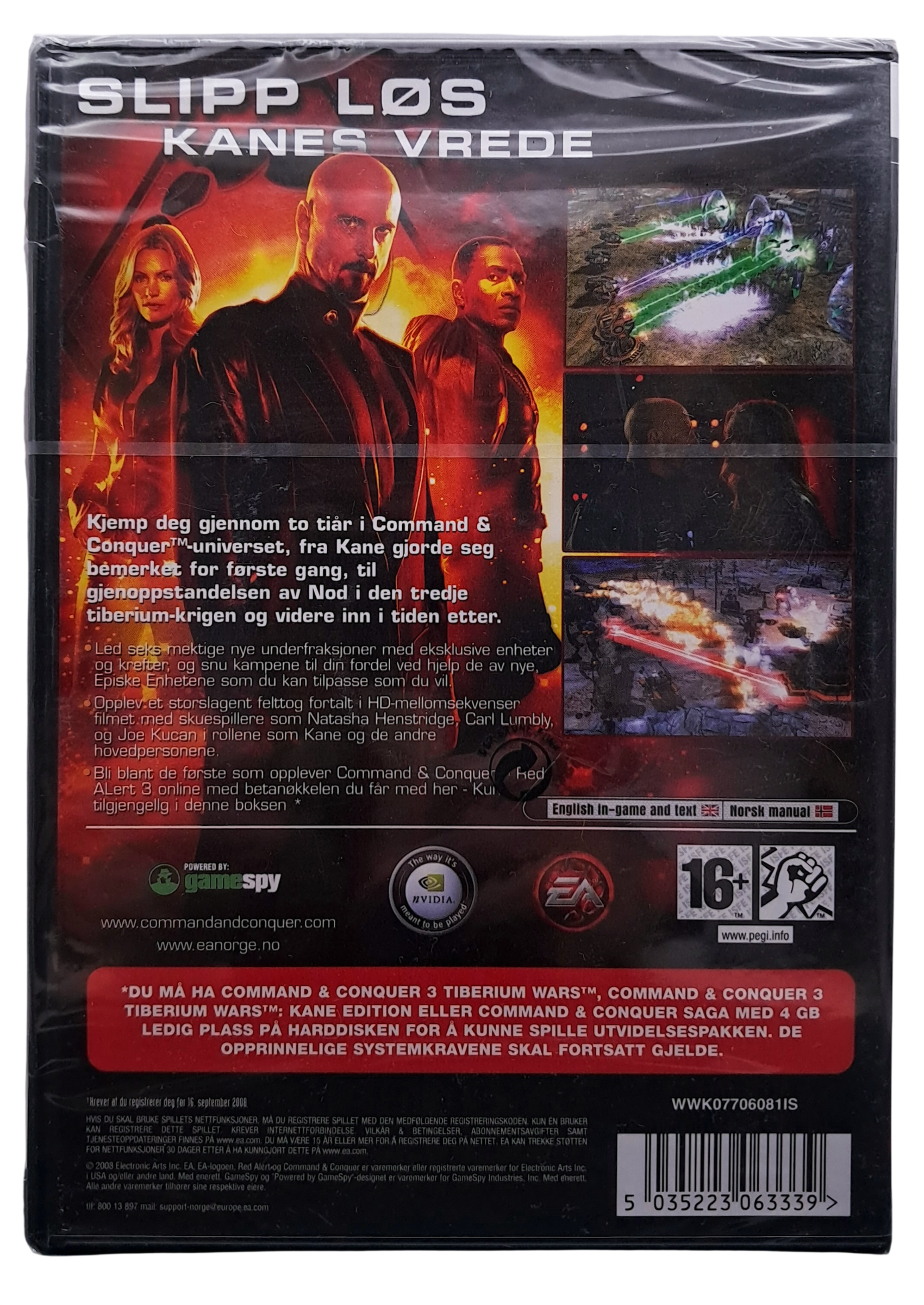 Command and Conquer - Kane's wrath - Utvidelsespakke (nytt) - PC spill