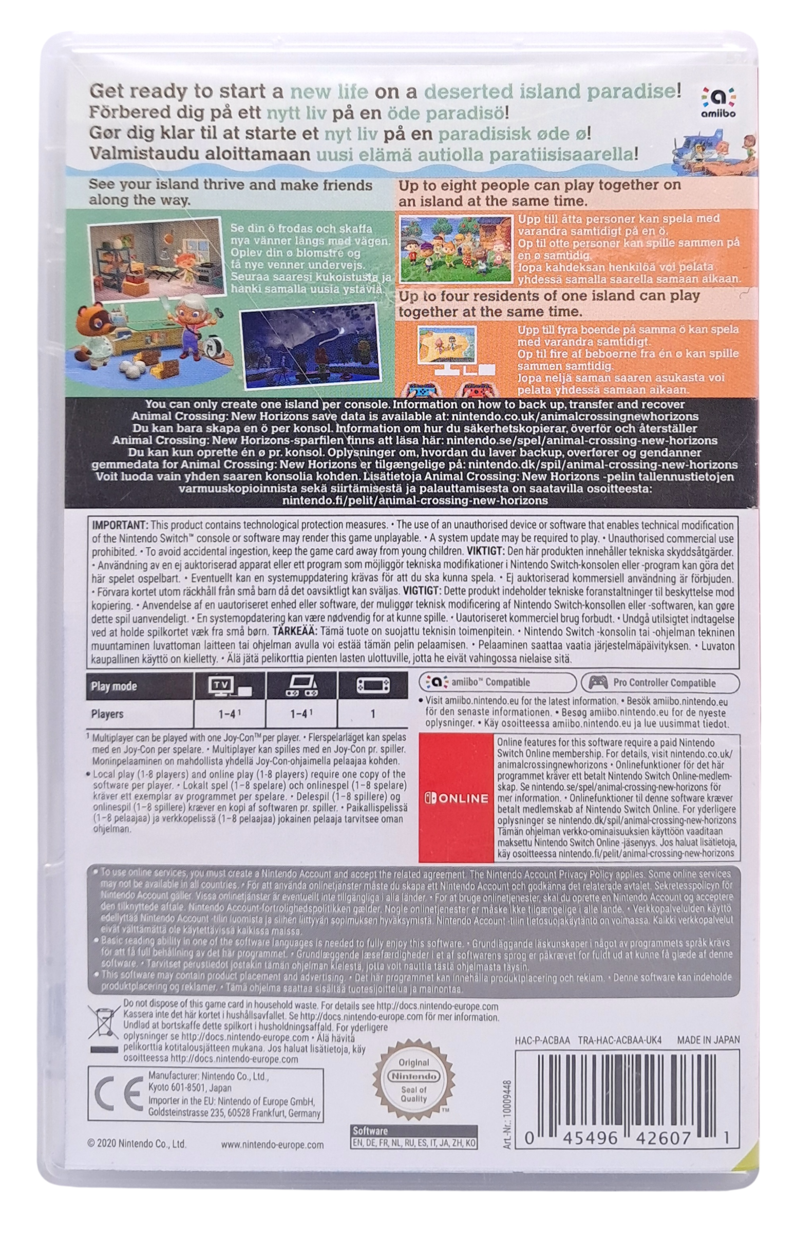 Animal crossing - New horizon - Nintendo Switch spill