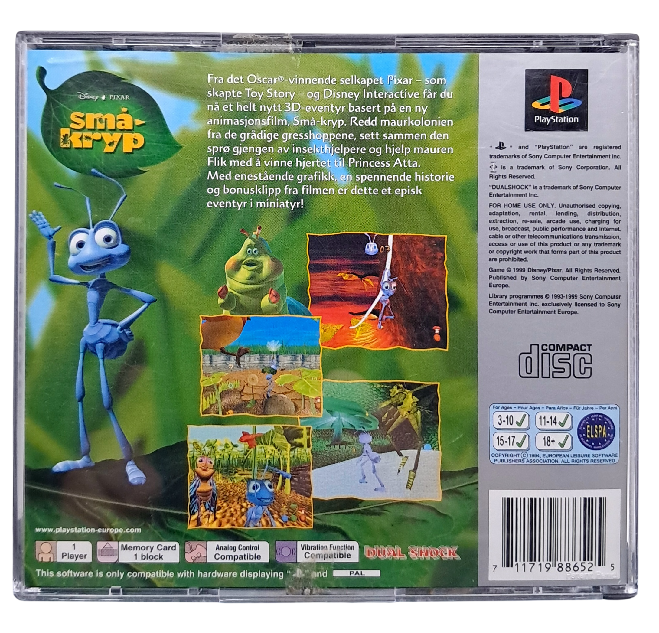 Små-kryp (platinum) - Playstation 1 spill (PS1)