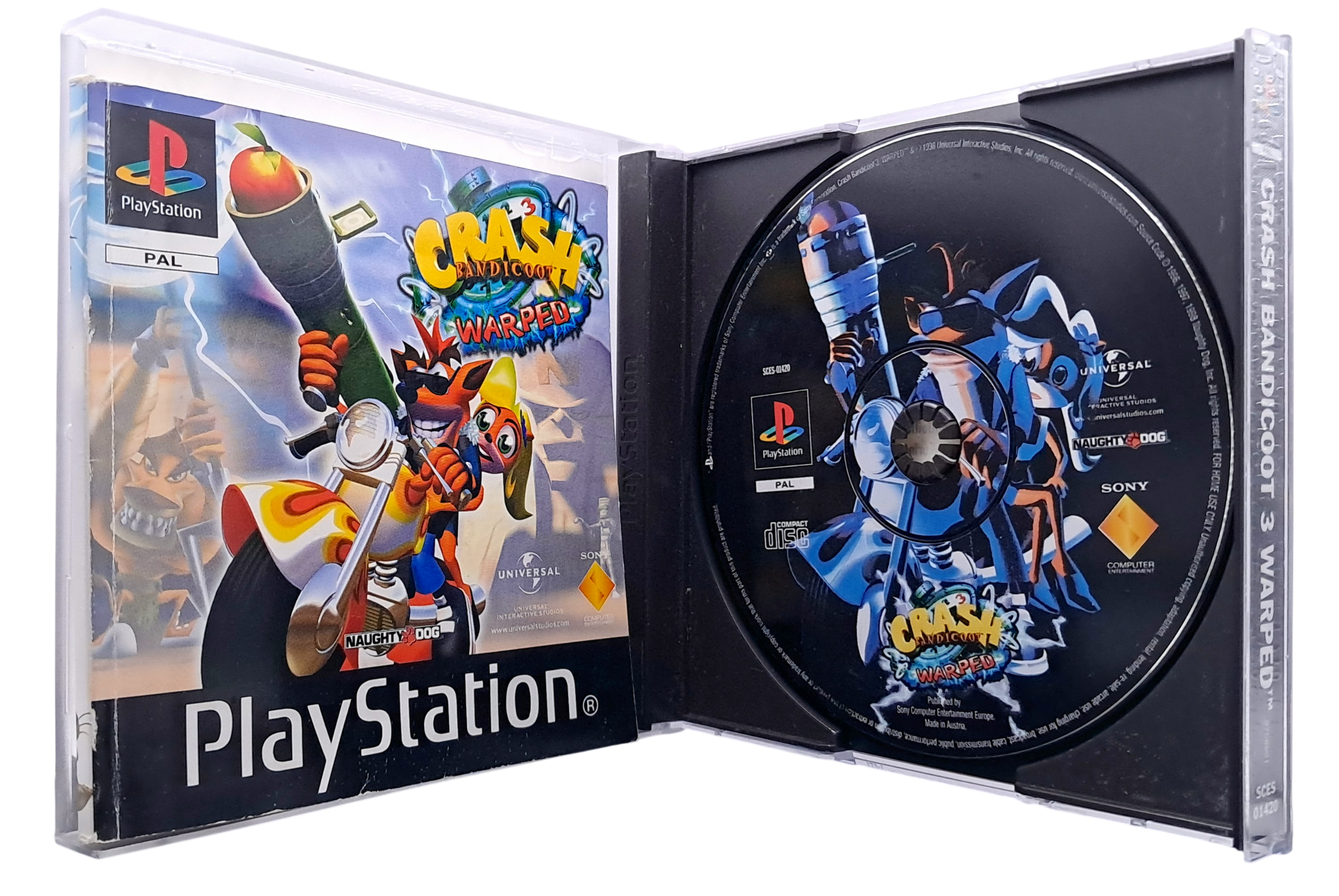 Crash bandicoot - Warped - Playstation 1 spill (PS1)