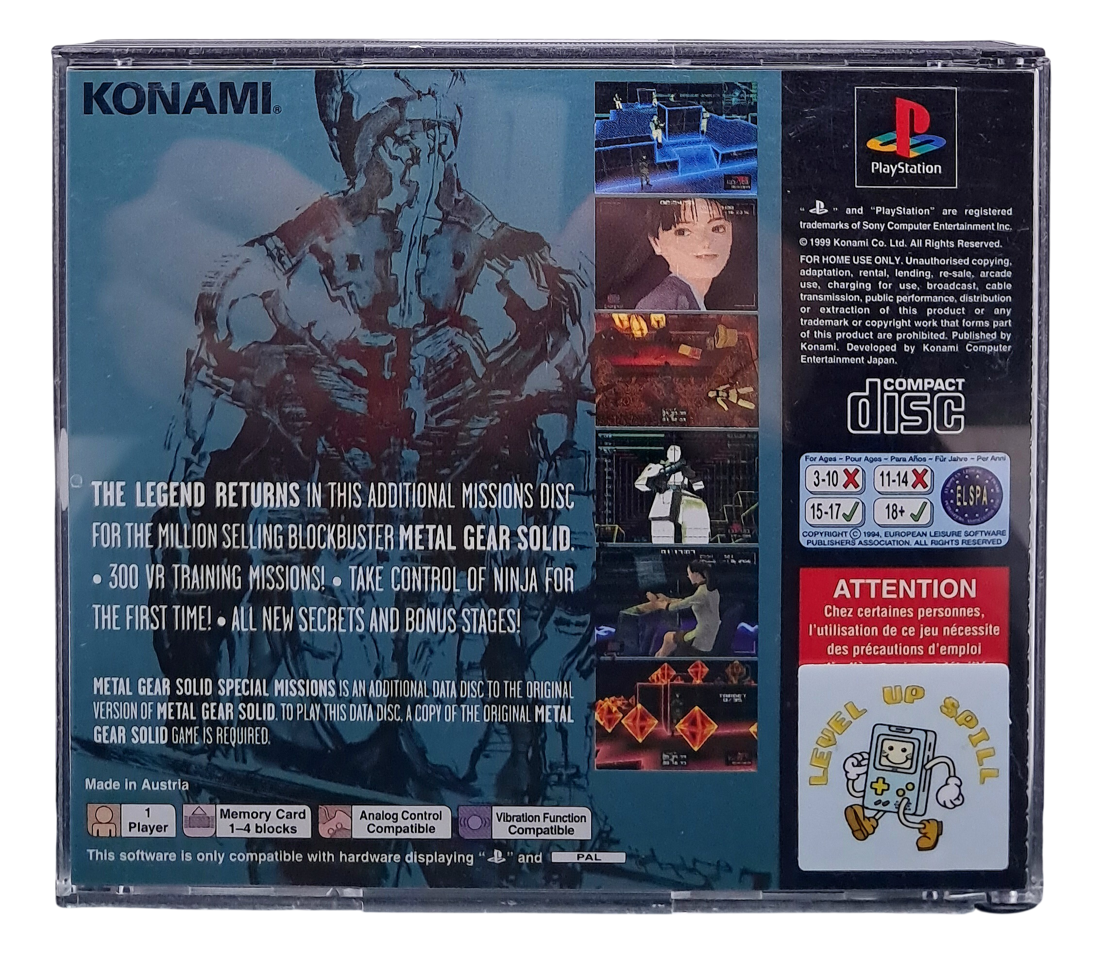 Metal gear solid - Special missions - Playstation 1 spill (PS1)