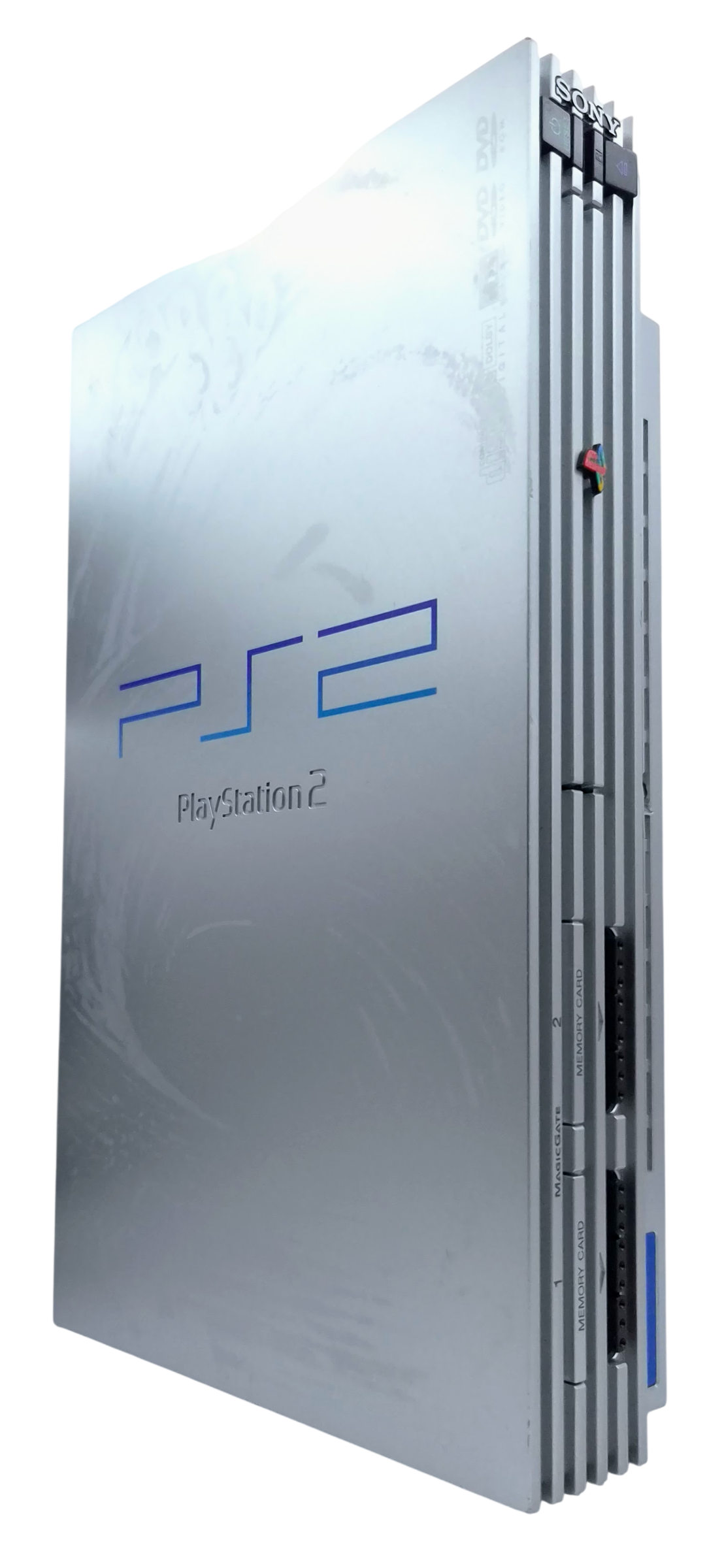 Original silver phat sony playstation 2 konsoll (PS2)