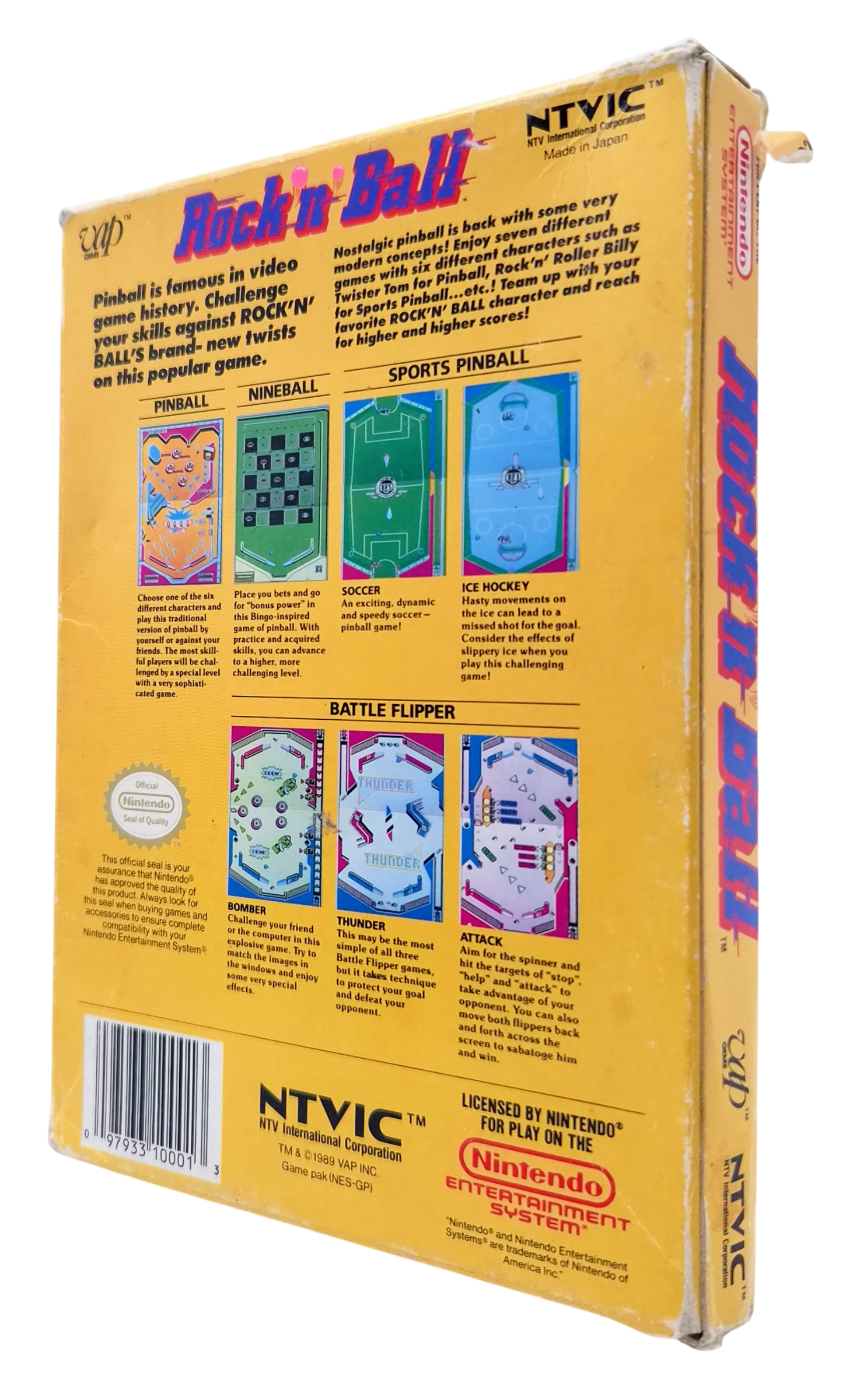 Rock 'n Ball (USA) (i eske) - Nintendo entertainment system spill (NES)