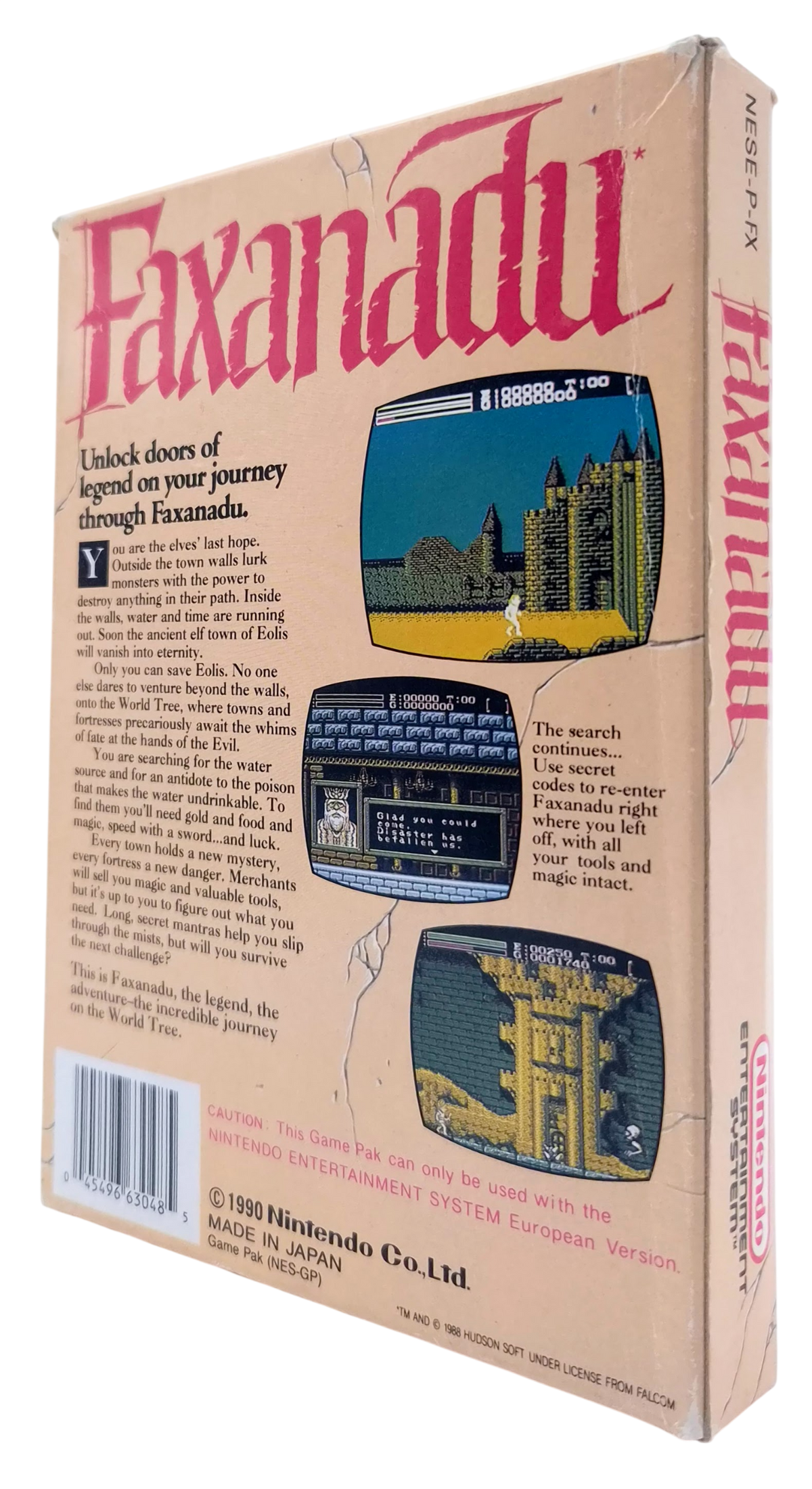 Faxanadu (EEC) (i eske) - Nintendo entertainment system / NES spill
