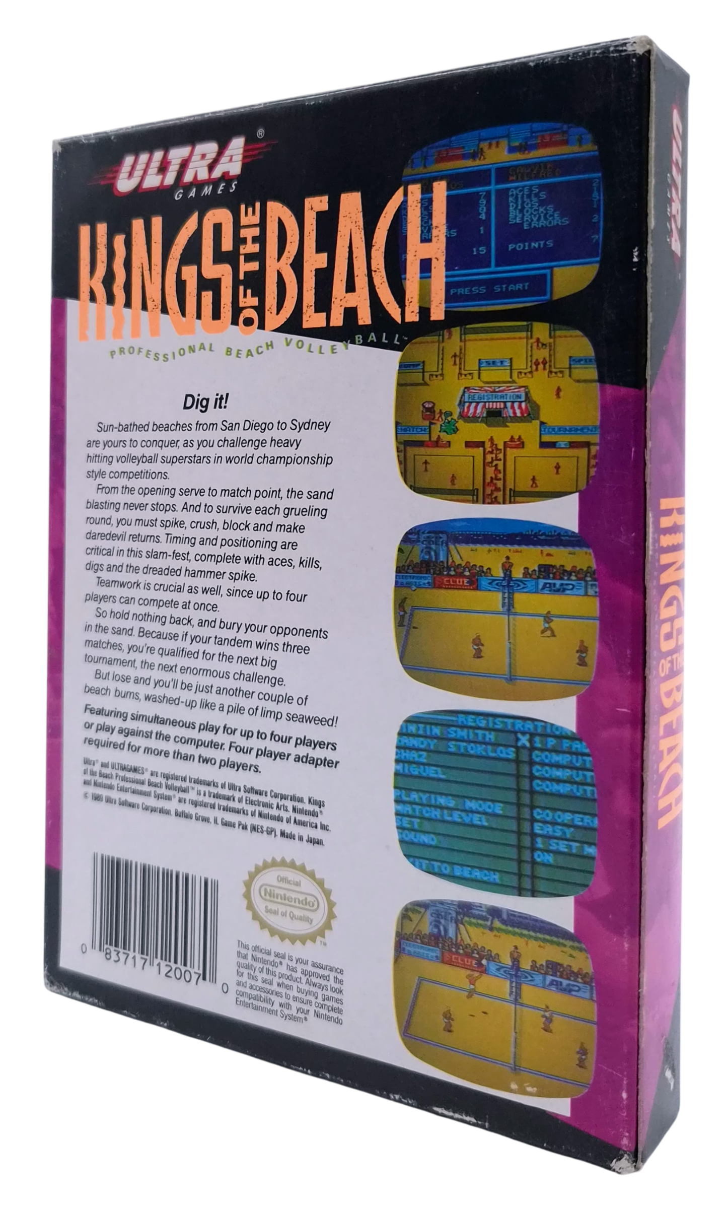 Kings of the beach (USA) (i eske) - Nintendo entertainment system / NES spill