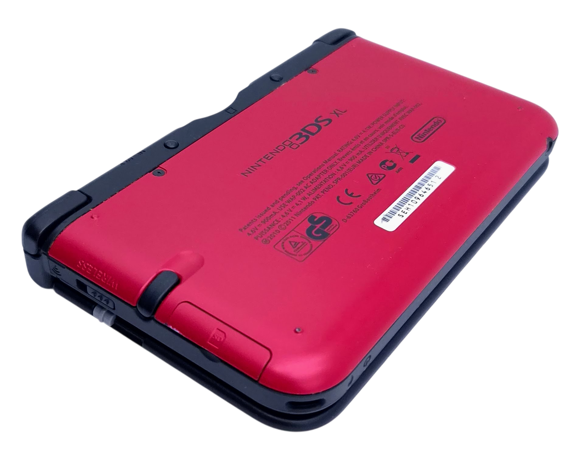 Original rød/svart Nintendo 3DS XL - Håndholdt konsoll