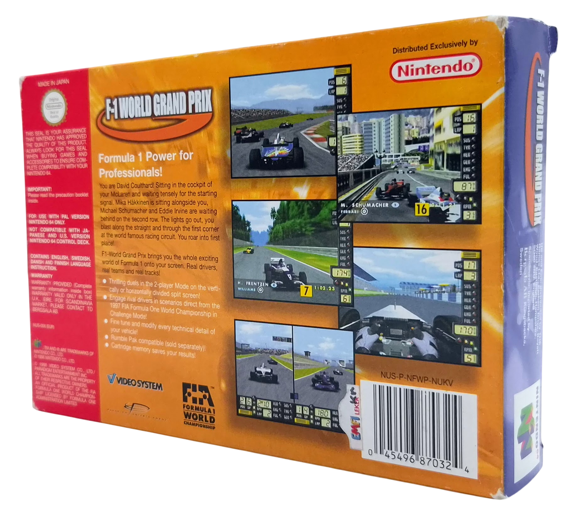 F1 world grand prix - Komplett i eske (CIB) - Nintendo 64 spill (N64)