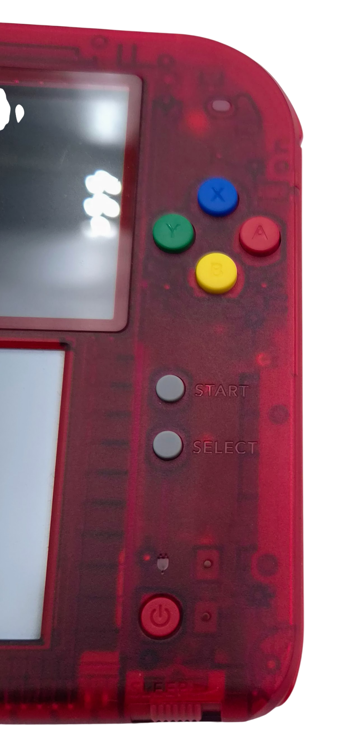 Original Nintendo 2DS Clear Red – Transparent Rød Edition konsoll