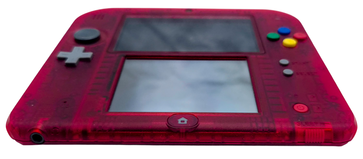 Original Nintendo 2DS Clear Red – Transparent Rød Edition konsoll