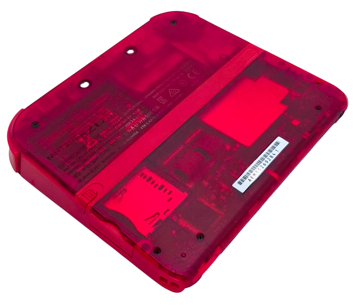 Original Nintendo 2DS Clear Red – Transparent Rød Edition konsoll