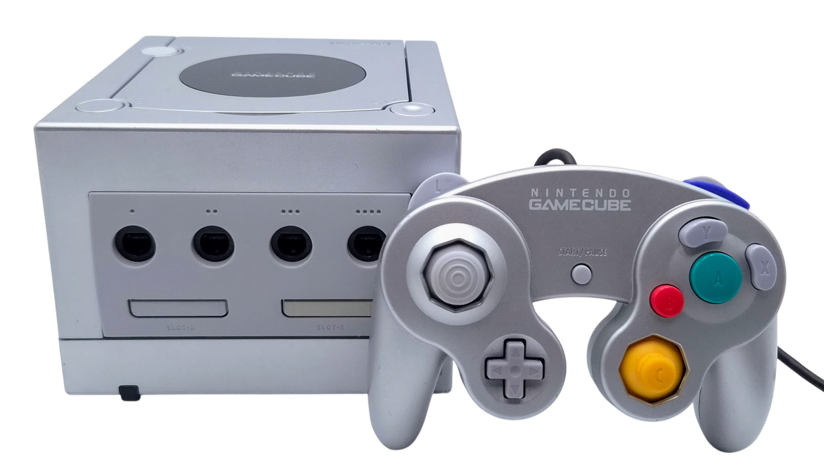 Original sølv Nintendo Gamecube Konsoll