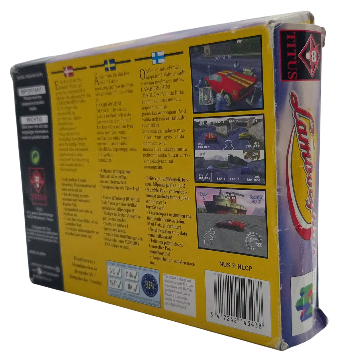 Automobili Lamborghini - (I eske) - Nintendo 64 spill (N64)