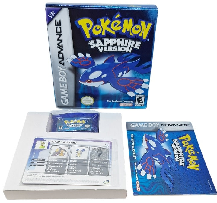 Pokemon Sapphire (Komplett i eske - CIB) (brukt) - nintendo Gameboy advance spill (GBA)